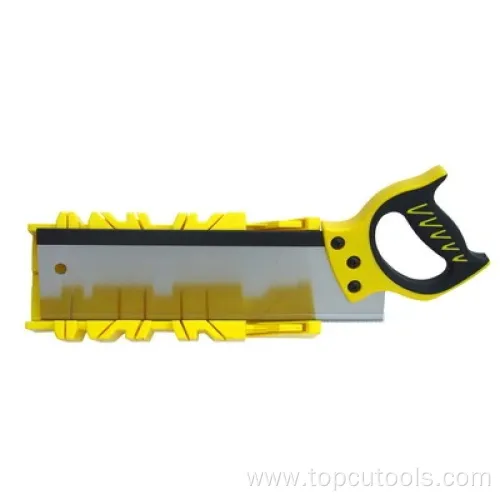 Miter Box with Saw Reinforced Steel Back Saw for Accurate Cutting